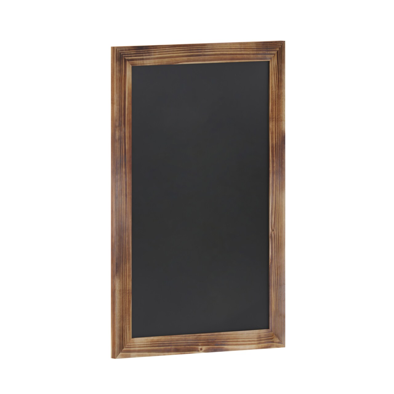 Flash Furniture 30 Inch Wall Hanging Chalkboard, Sleek Walnut Brown Wood Frame, Eraser